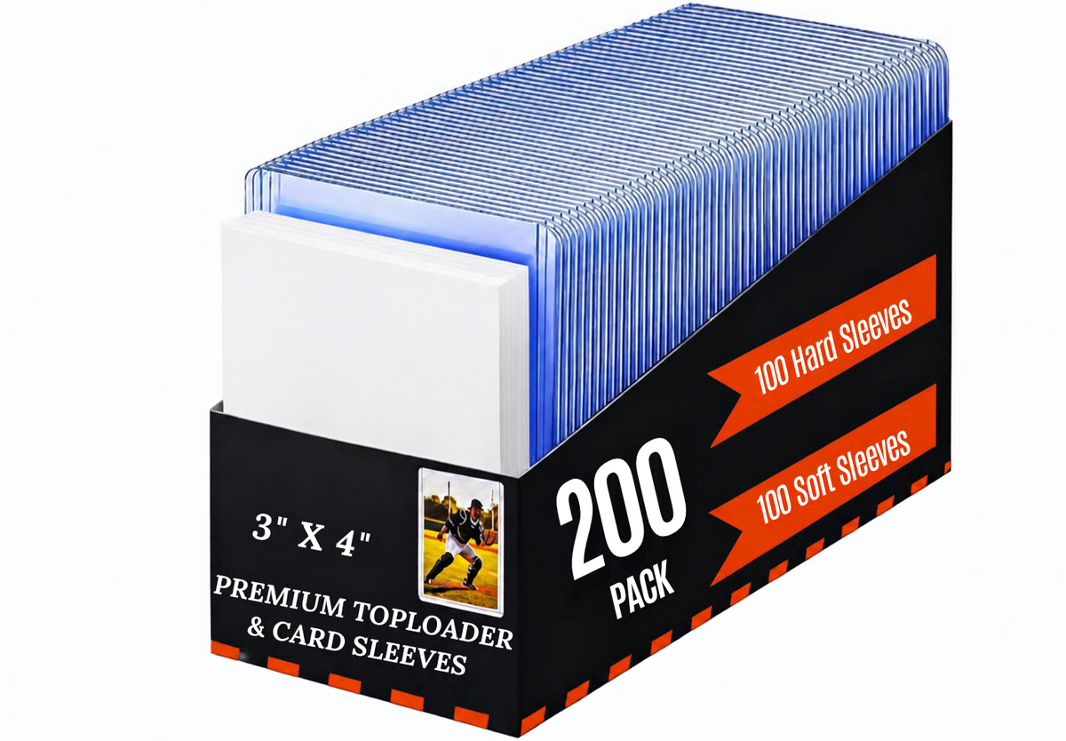 3"X4" Toploaders Card Protectors,100 Hard Holders + 100 Soft Sleeves