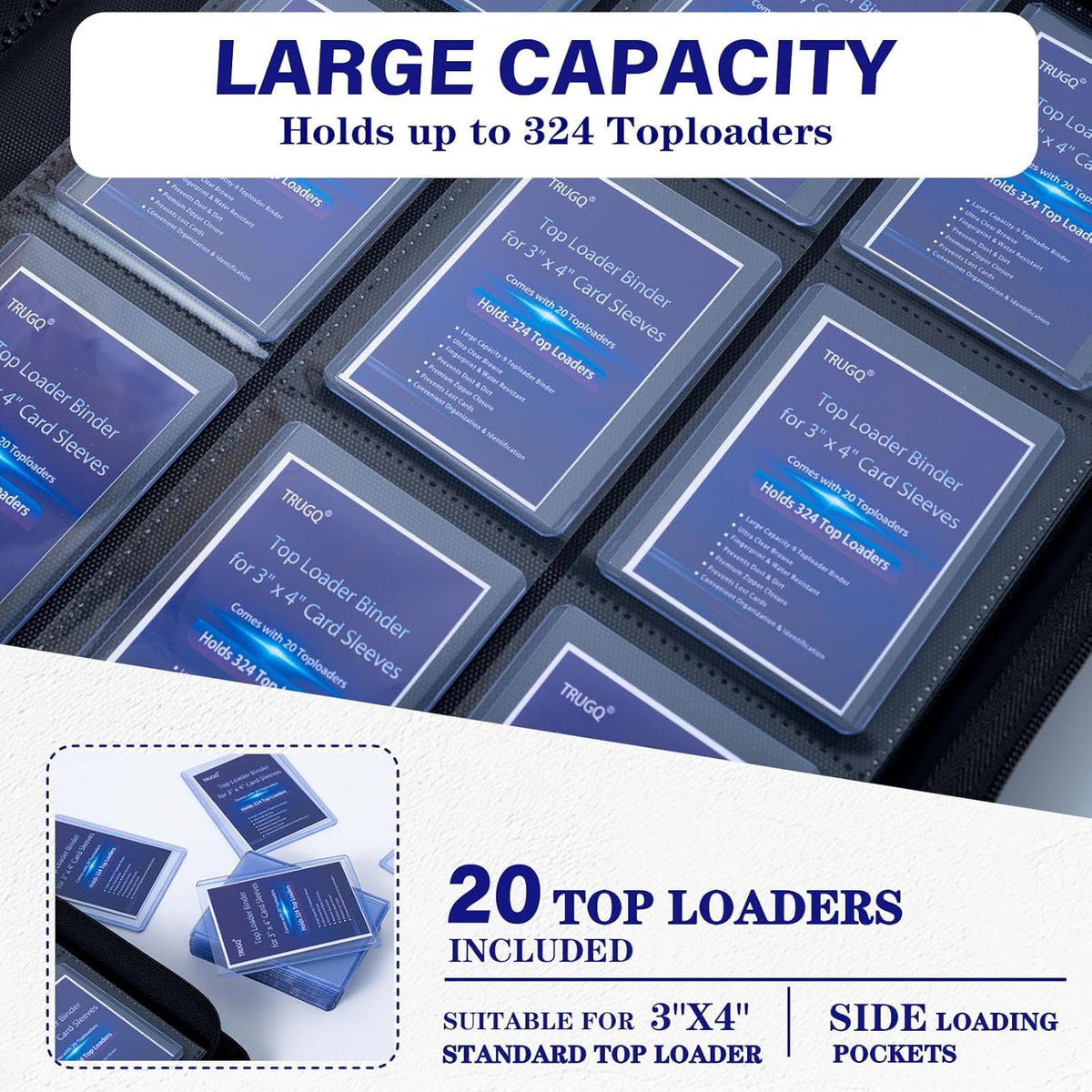 Toploader Binder Holds 324 Toploaders - 20 Toploaders