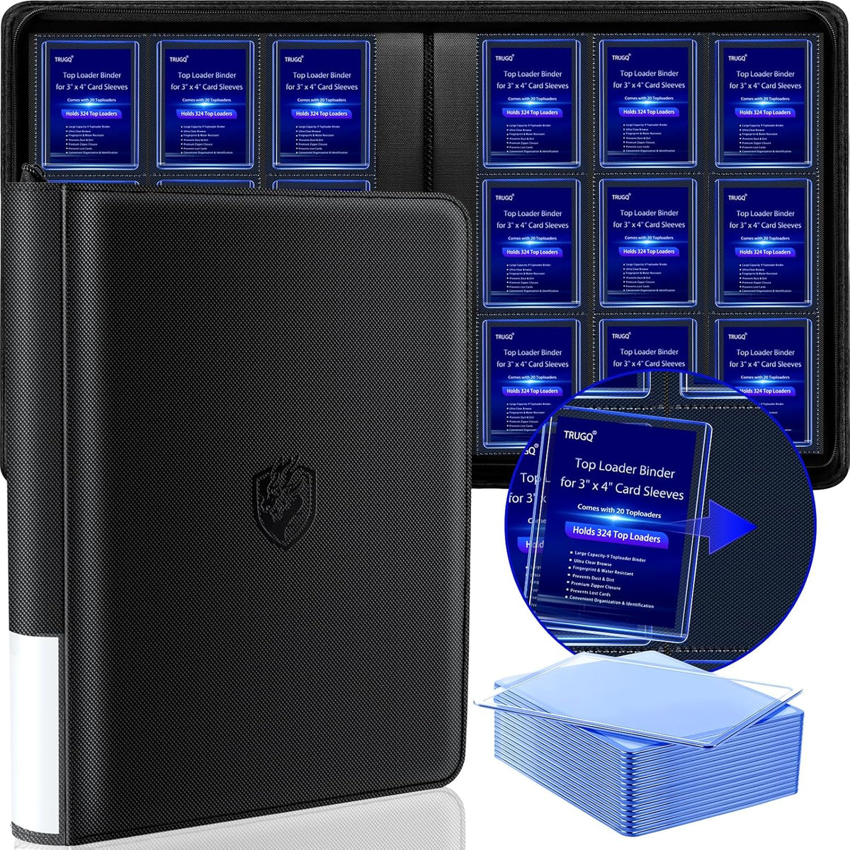 Toploader Binder Holds 324 Toploaders - 20 Toploaders
